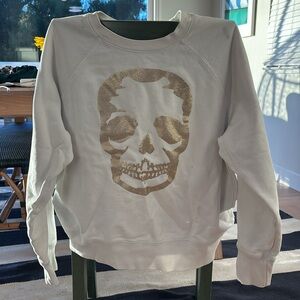 Zadig & Voltaire White Skull Graphic Sweatshirt